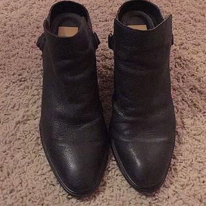 Dolce Vita black leather mules